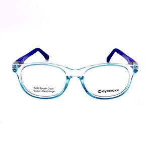 Childs Eyeglasses Eyecroxx ECL113 BL size 43-14-124 Blue Crystal Plastic